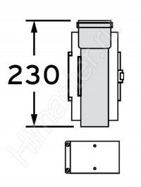 Участок трубы с ревизией Vaillant 60/100 PP